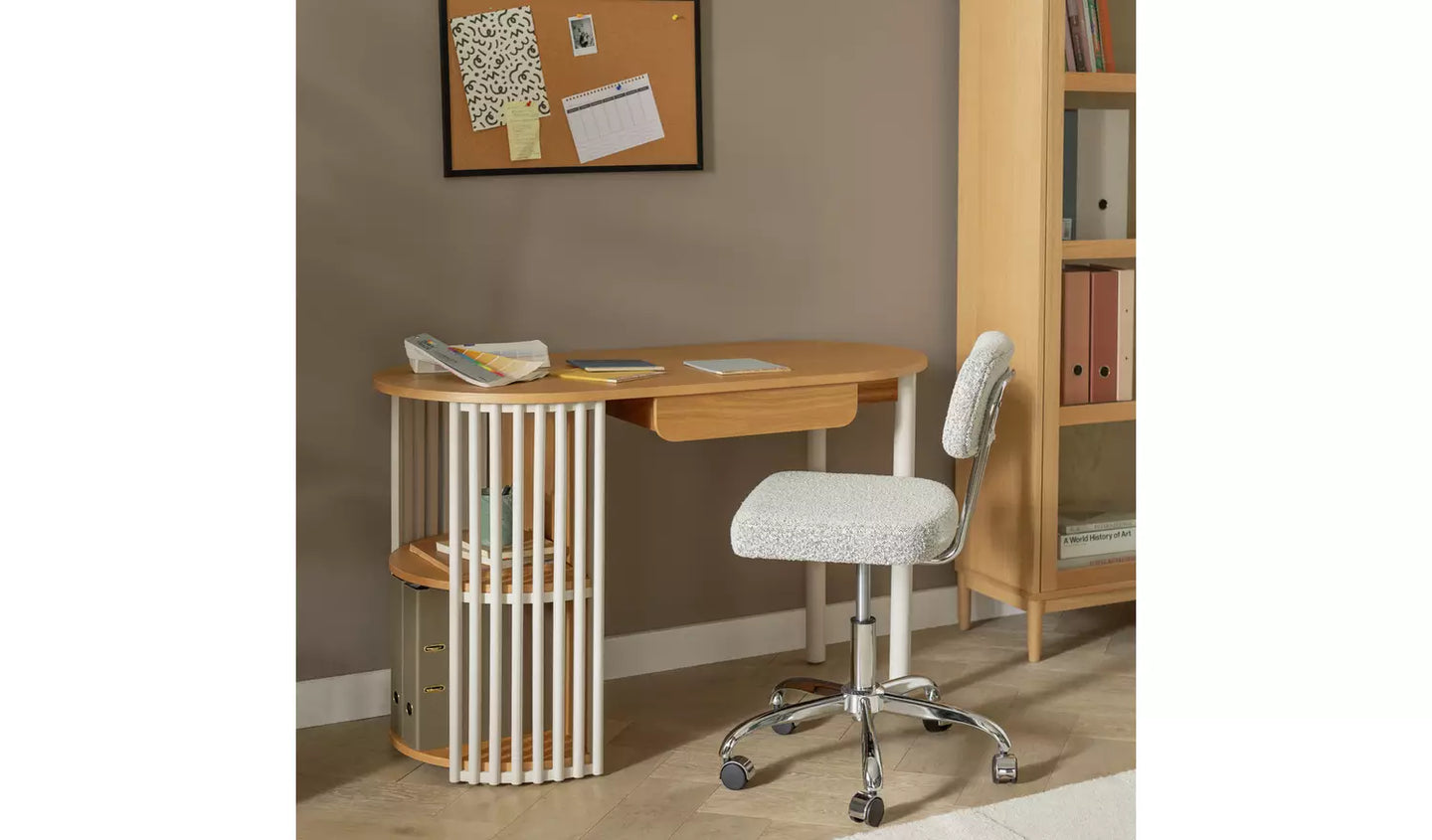 Habitat Rita 1 Drawer Office Desk - Natural